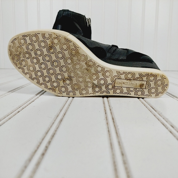 Linea Paolo Felicia Wedge Camo Black and Gray Slip On Wedge Sneakers F589 - Picture 11 of 13